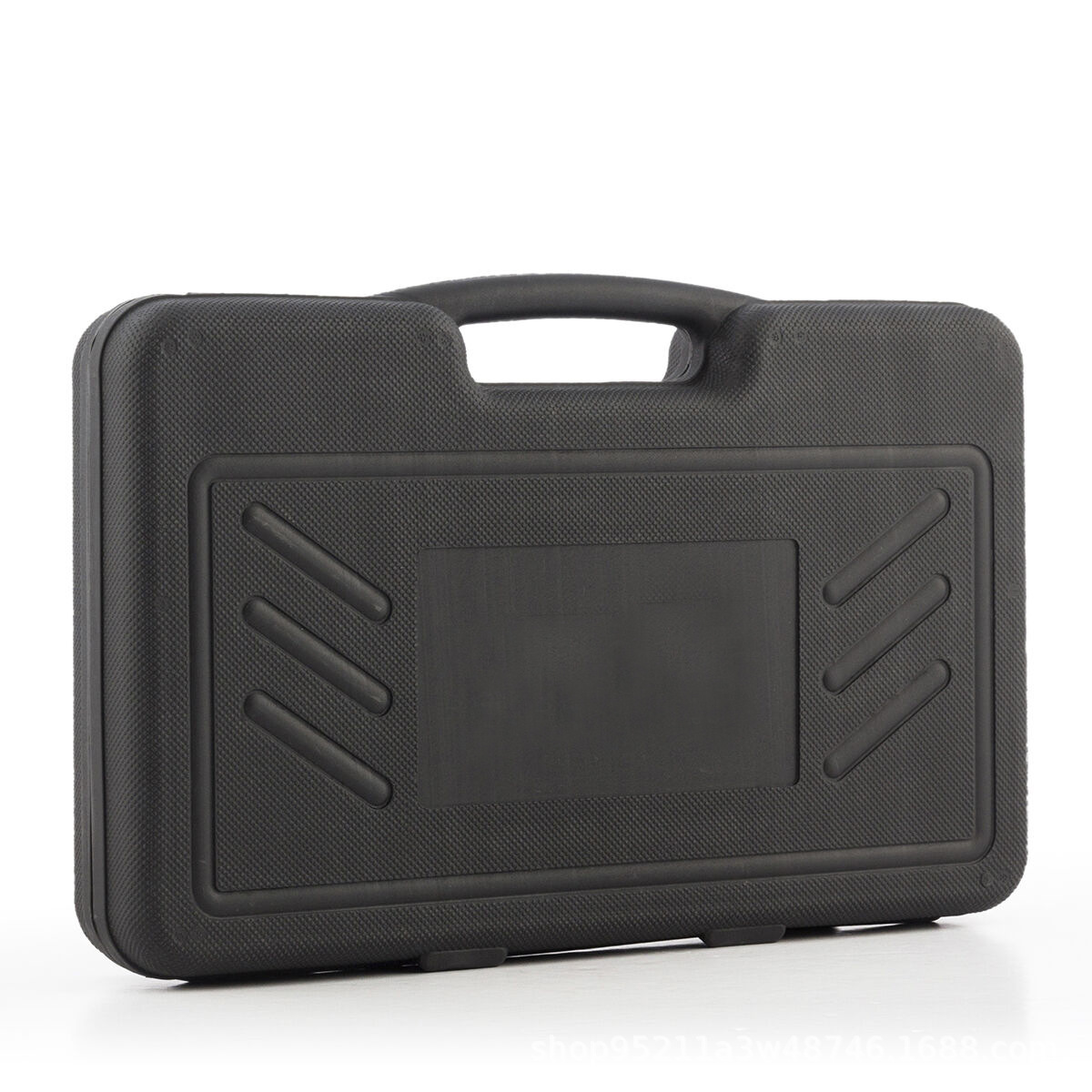 亚马逊不锈钢木柄户外露营用烤具套装塑料胶箱19件套组合烧烤工具产品图