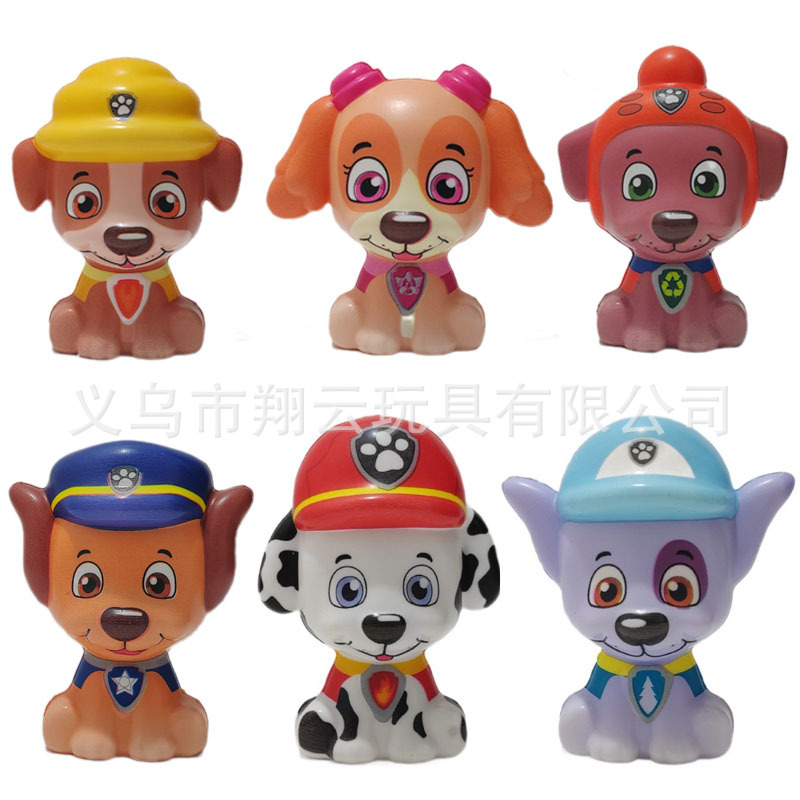 New cross-border Paw Patrol Squeeze Fun Stress-relieving toys, cute dog PU slow rebound toys wholesale Item Picture