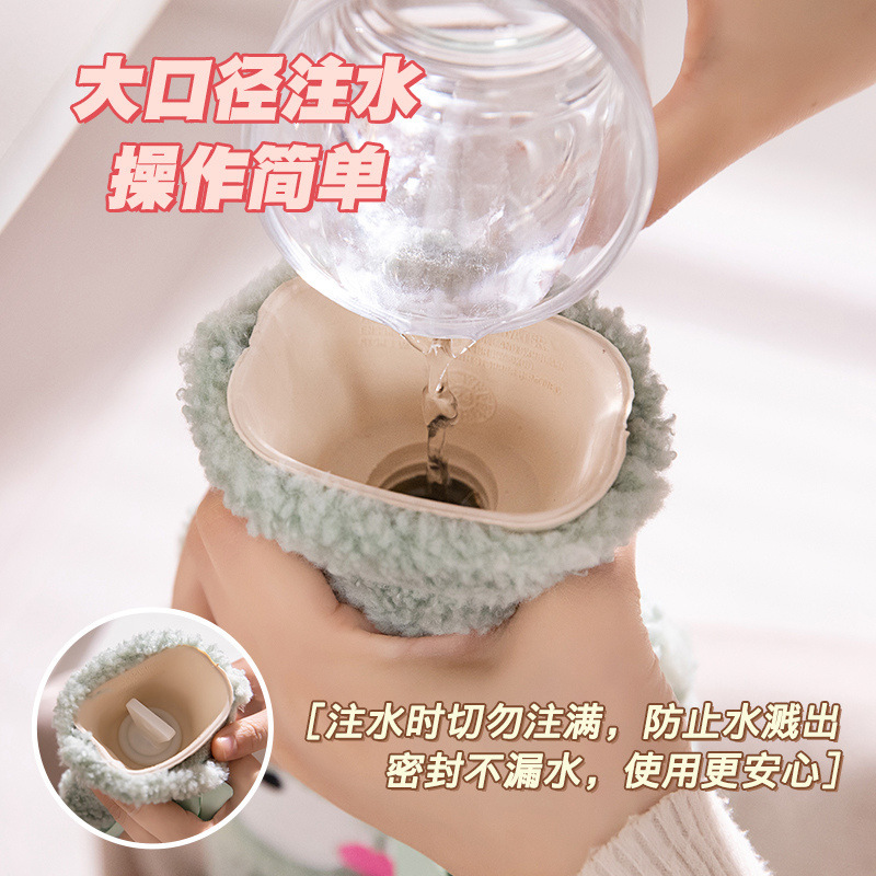 Cute dopamine long hot water bag for warming hands and stomach, holding a pillow, girls' legs when sleeping, warm feet on the bed, winter hand warmer, hand warmer details Picture