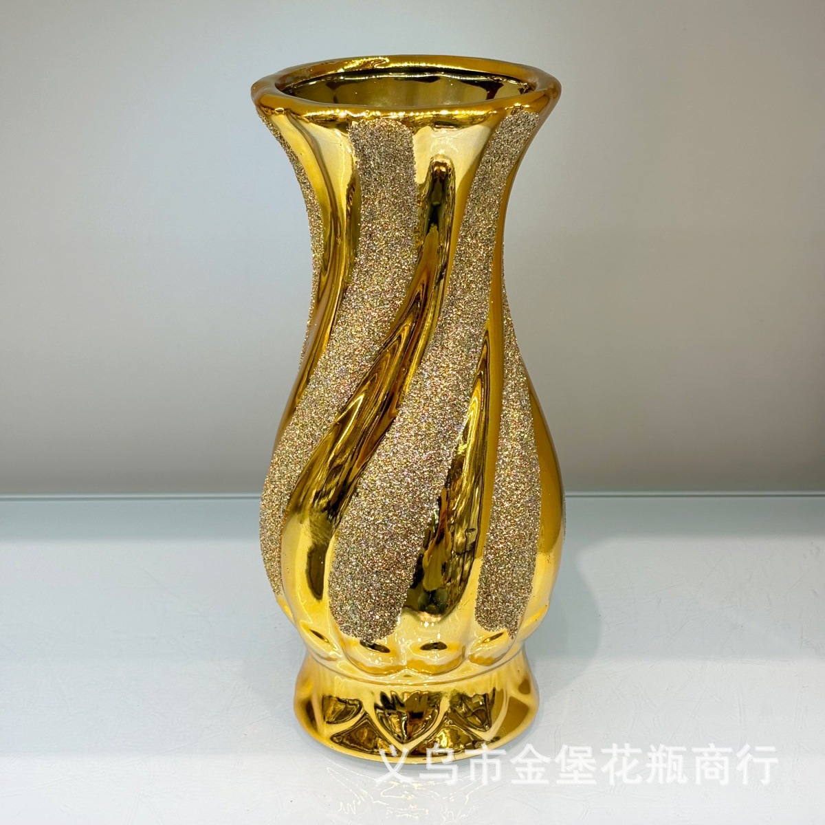 European-style light luxury ceramic, fashionable, creative and grand, gold and silver electroplating process, flower simulation, practical decorative gift Specification image
