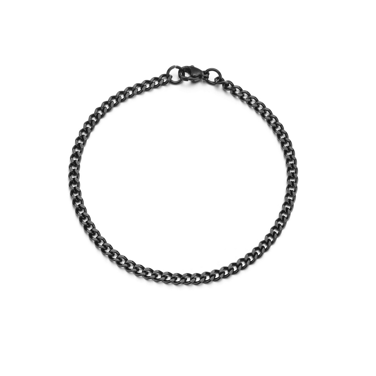 Cross-border Yiwu supply, multiple sizes of stainless steel NK chain bracelets, black and gold steel color men's simple chains Application Scenario