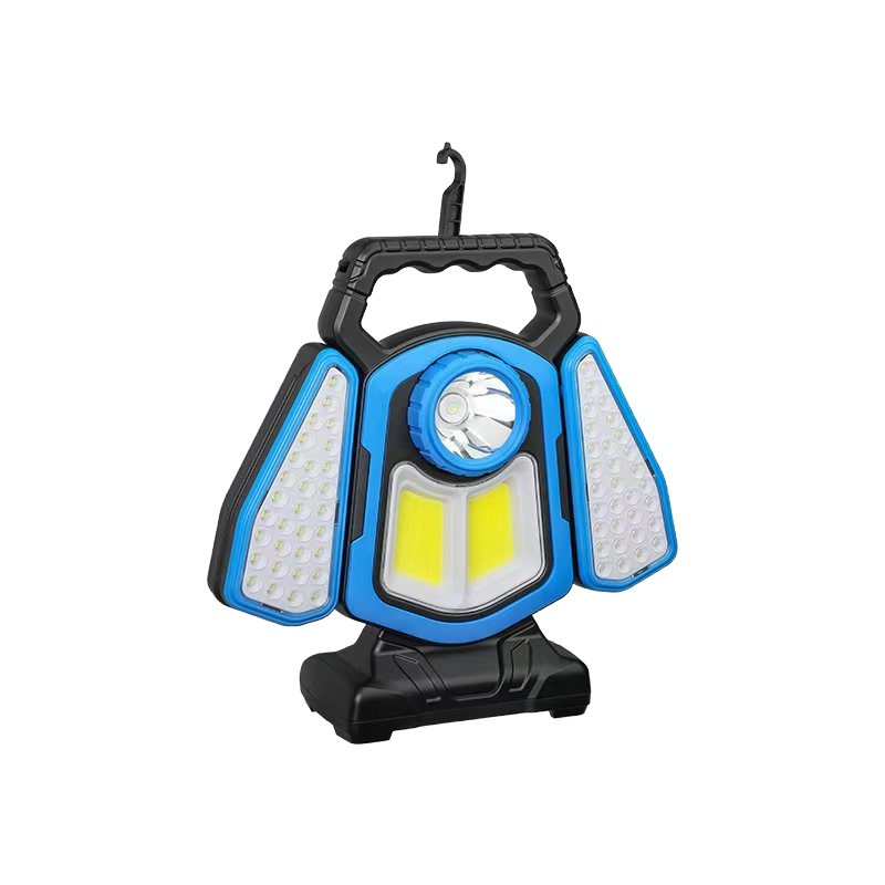 New cross-border multi-functional searchlight, outdoor waterproof solar high-intensity flashlight, cob portable lamp