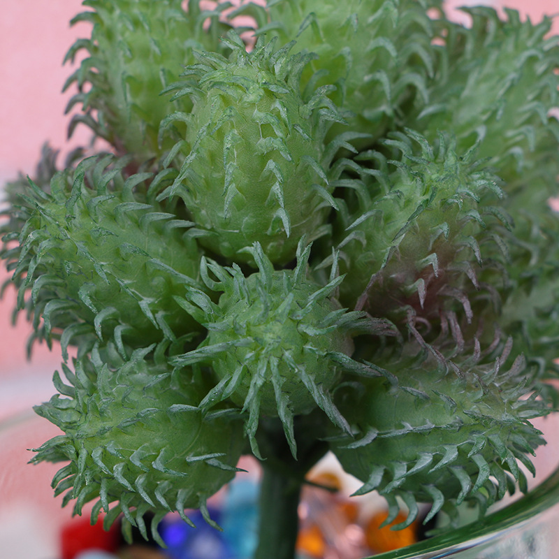 防真插花/多肉仿真花/仿真花/微景观手工苔藓批发/针织花白底实物图