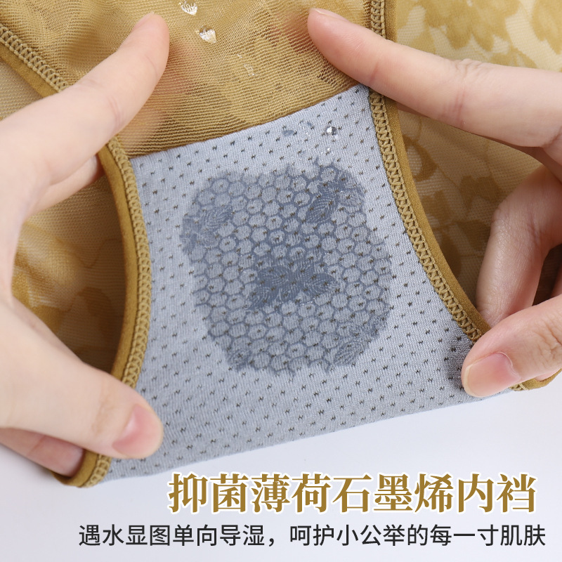 Best-selling women's lace underwear: Breathable, comfortable, hip-hugging, thin straps, cross cutout, high elasticity, high waist, large size 7364# Application Scenario