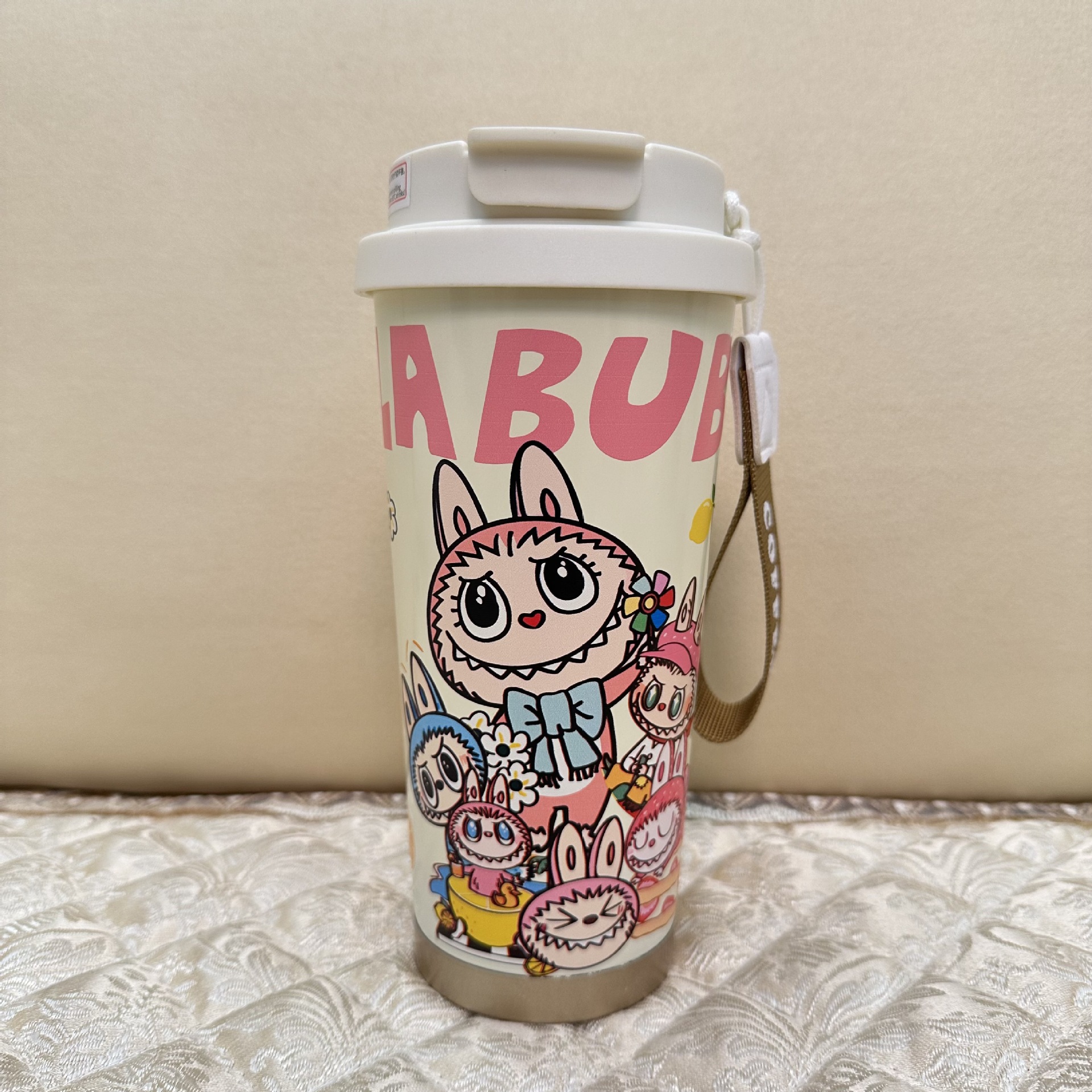 2025 Cross-border New Lily of the Valley Cup Insulated Cup, cute 3D printed pattern double-drinking straw cup water cup Specification image