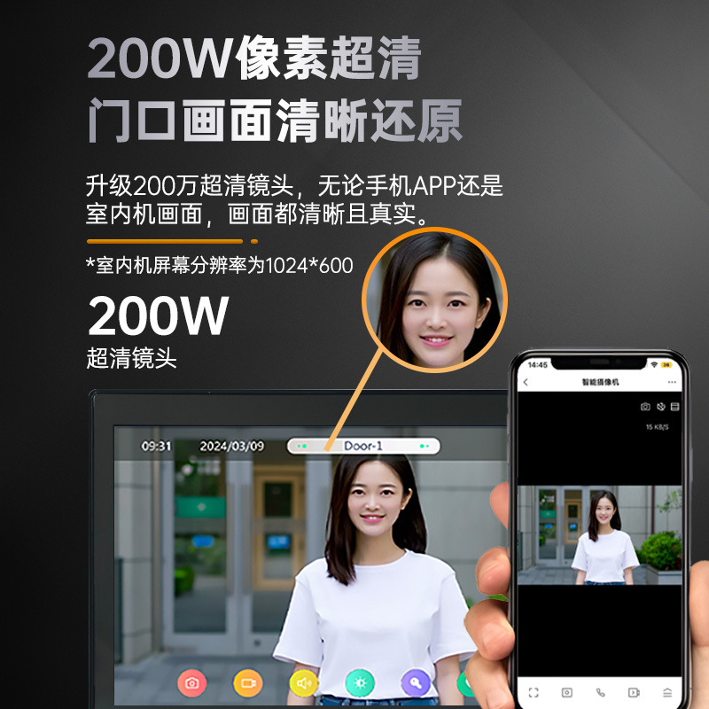 Cross-border hot product: 10.1"IPS touch screen office two-way intercom graffiti IC card unlock video doorbell Application Scenario