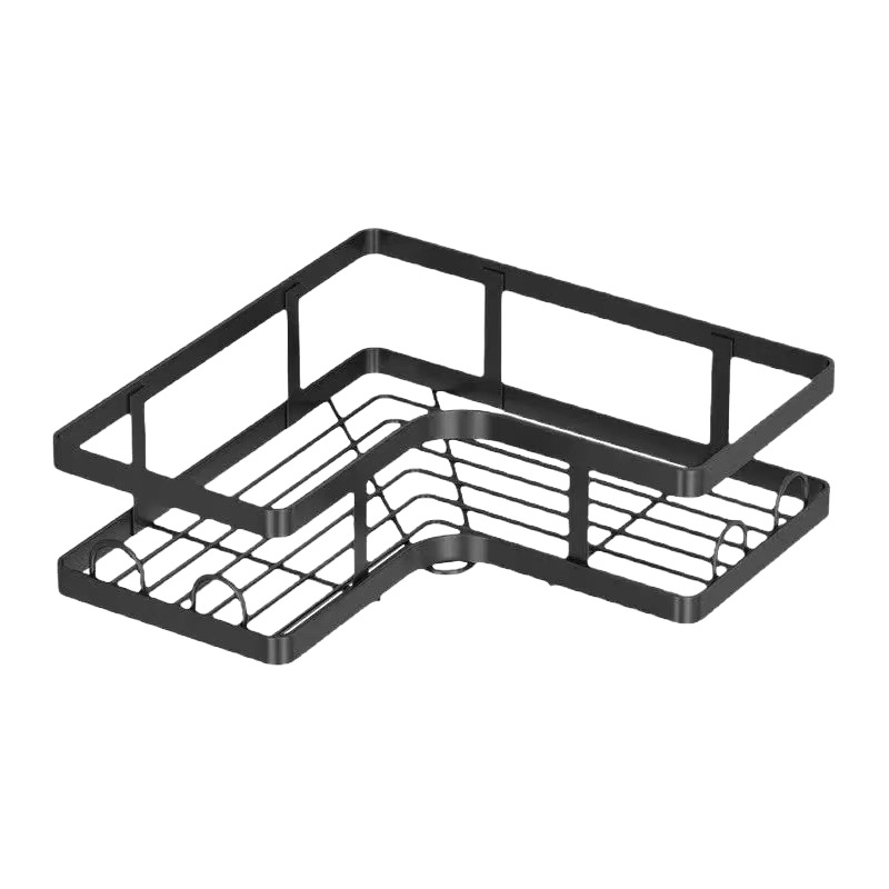 【 5-piece Set 】 Cross-border triangular storage rack, bathroom non-drilling shower basket, toilet organization and storage rack Item Picture