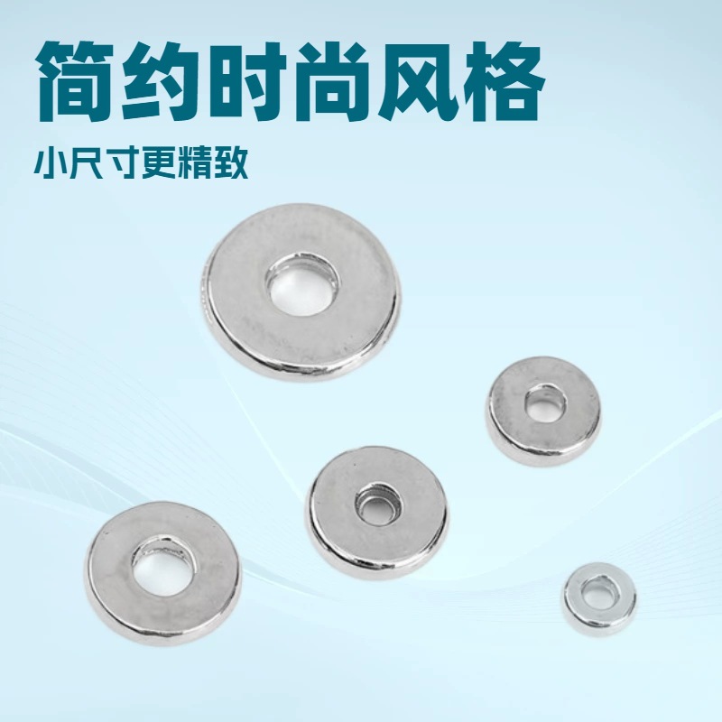 Wholesale of best-selling classic shiny round alloy gasket jewelry beads and spacers, diy bracelets and other accessories
