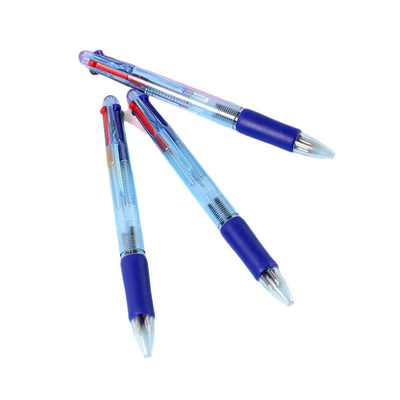 Advertising four-color ballpoint pen, simple and creative, multi-color press pen, multi-functional and practical business office stationery Item Picture