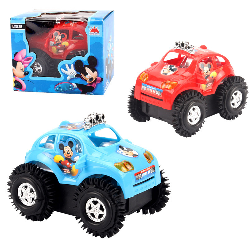 The electric toy car, the electric Mickey Mouse dump truck, will do a somersaults when encountering obstacles. It is a popular product at street stalls Item Picture