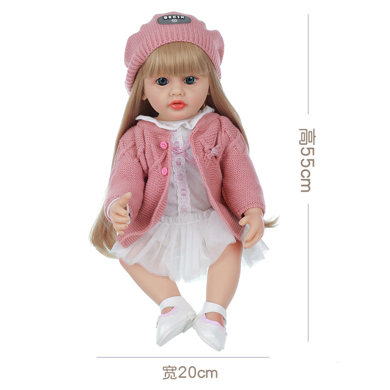 55 cm empelling simulation baby reborn muñecas goma blanda muñecas bañables details Picture