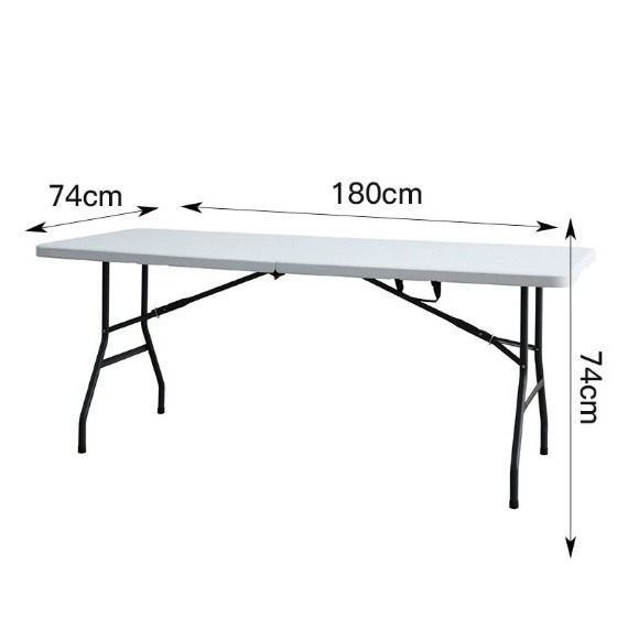 Outdoor folding table, night market stall table, simple conference long table, household portable hand-held folding table, plastic table Specification image