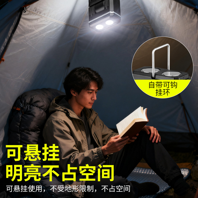 New cross-border telescopic 180° rotating LED magnetic work light, outdoor camping maintenance multi-functional flashlight Specification image