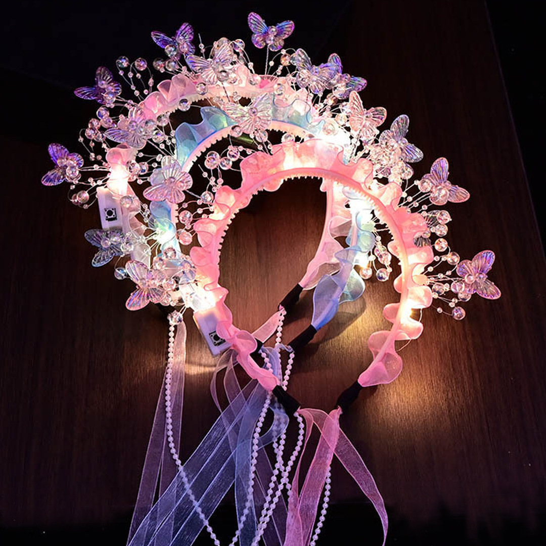 Luminous headwear, New Year's Eve hair bands, headbands, New Year's Day street stalls, night market stalls, wholesale of children's toys, ground promotion gifts details Picture