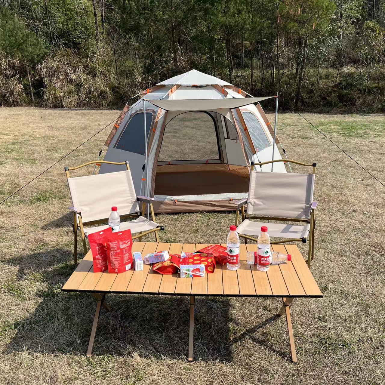 Weilan Outdoor Camping egg roll Table, folding table, portable barbecue and picnic Table and Chair Supplies factory, starting from one piece Specification image