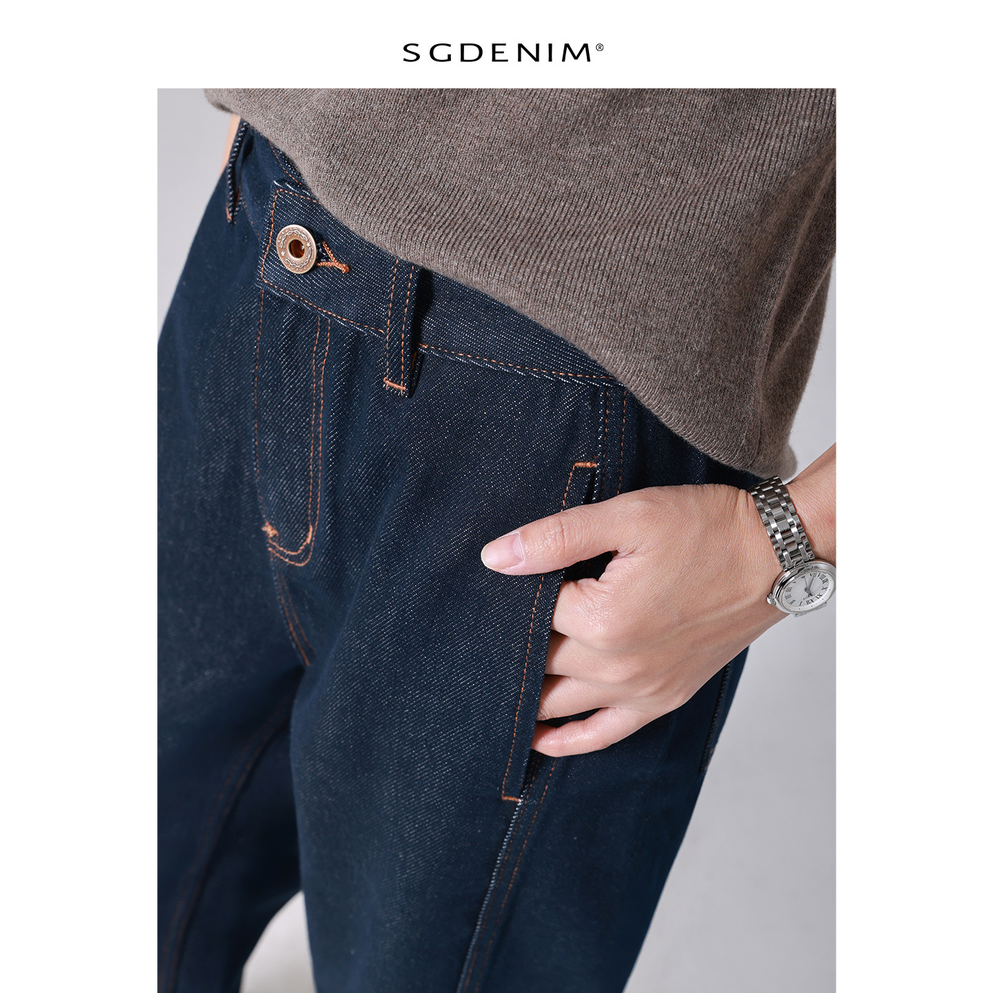Spring Denim/Slightly curved high-waisted jeans for women, loose and wide-leg, original color 2026 Spring new style, elegant and slimming Application Scenario