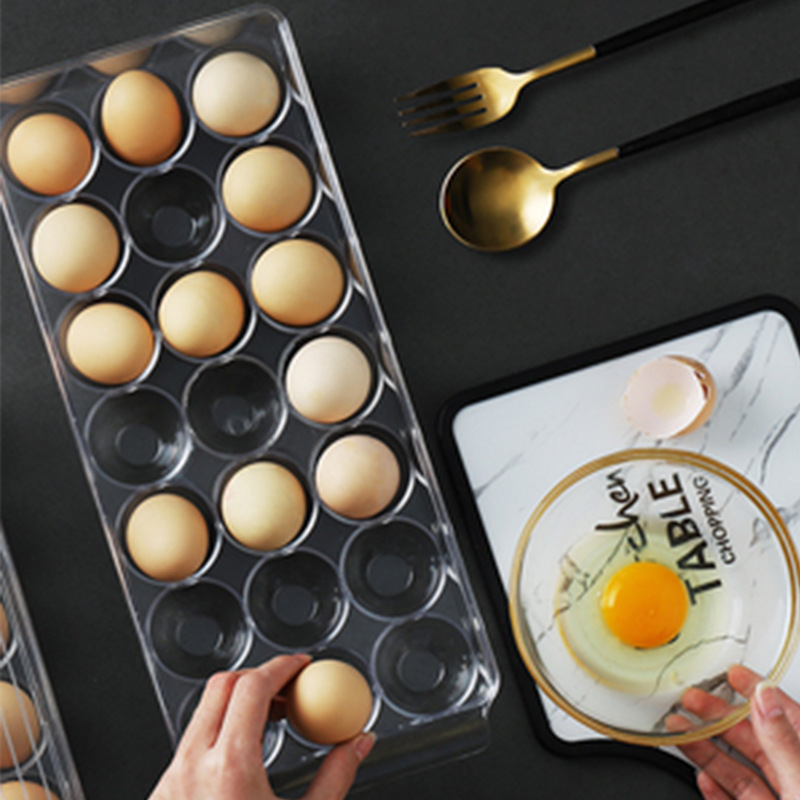 Household egg storage box with partition tape lid, sealed egg storage box, multi-layer egg storage box
