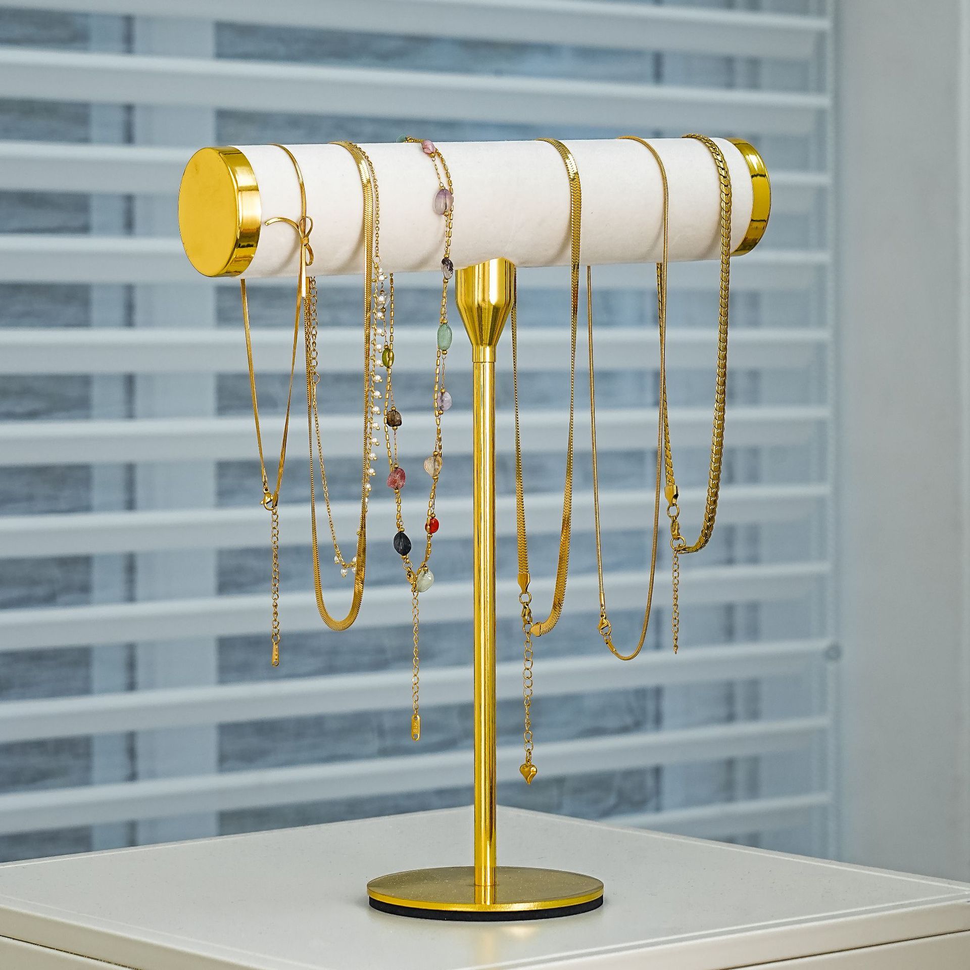 新款简约不锈钢手链展示架高级感手镯手链首饰架饰品金属陈列架