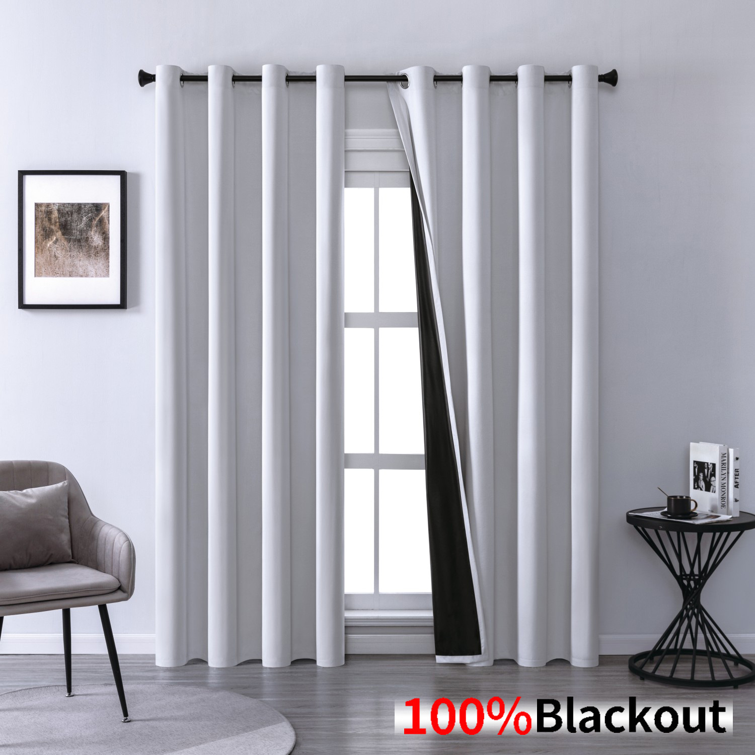 Ready-made heat-insulating and sun-protective curtains with free shipping in stock, Chunya textile laminated fully blackout curtains Item Picture