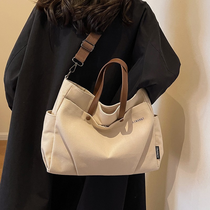 Nylon fabric bag, women's tote bag, large capacity, suitable for crossbody in spring and summer, 2025 new versatile single-shoulder hand-carry commuter bag details Picture