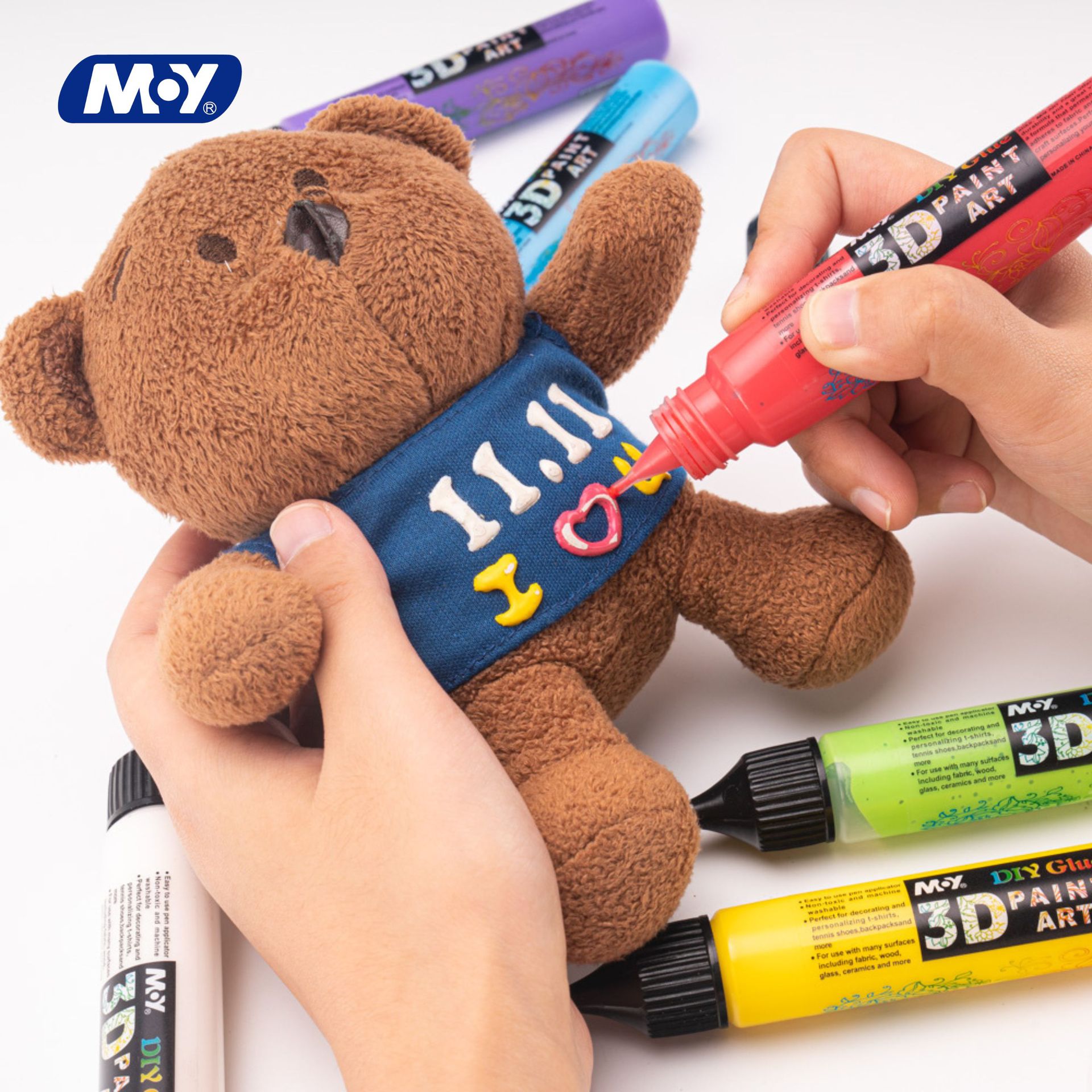 DIY handcrafted paintbrushes without baking glue, cross-border 3D glue paint, factory LOGO customization, children's crystal drawing lines