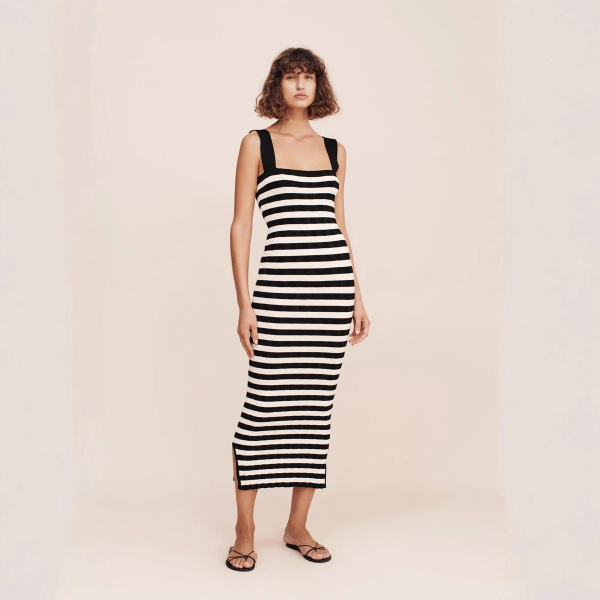 Cross-border AliExpress Women's Clothing autumn new sleeveless vest, striped high-waisted, sexy, hip-hugging long dress Item Picture