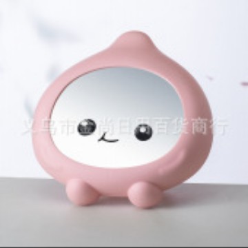 可爱动物化妆镜学生宿舍桌面居家梳妆镜家用可立高清卡通美妆镜子