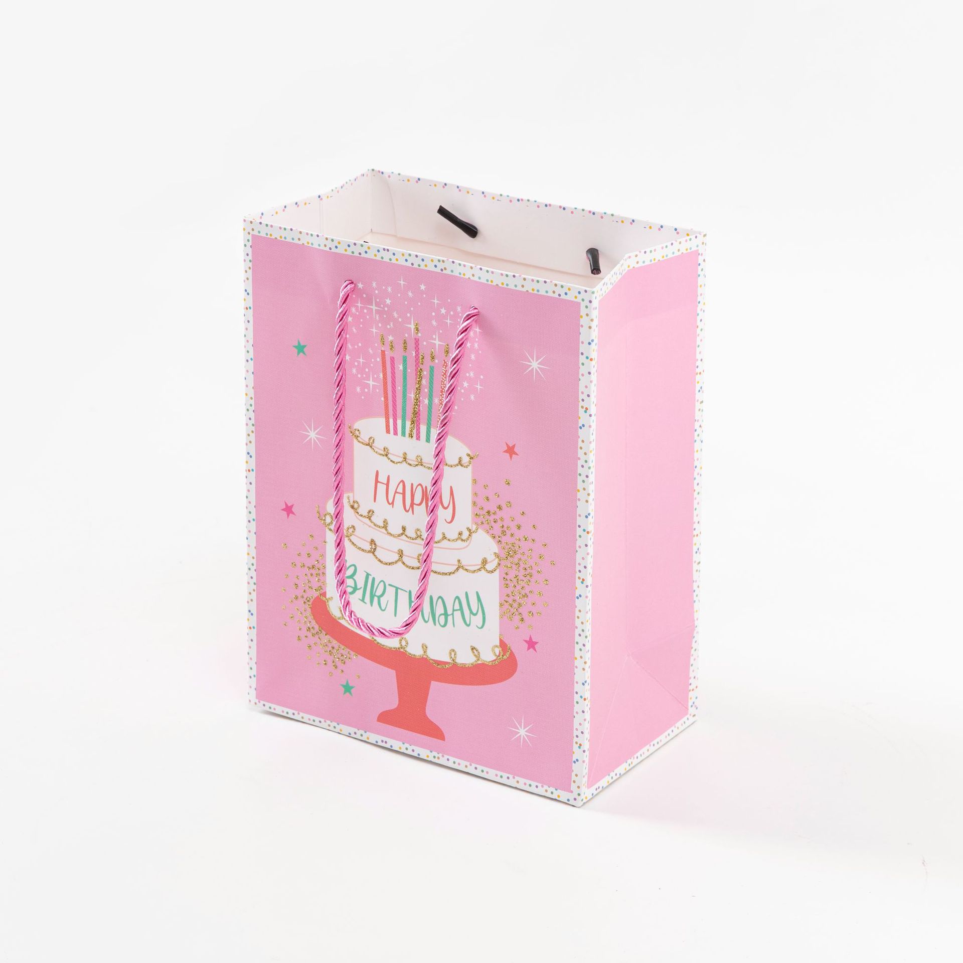 In-stock paper cartoon packaging bags, shopping bags, Qixi white card paper handbags, gift bags, mini souvenir paper bags Specification image