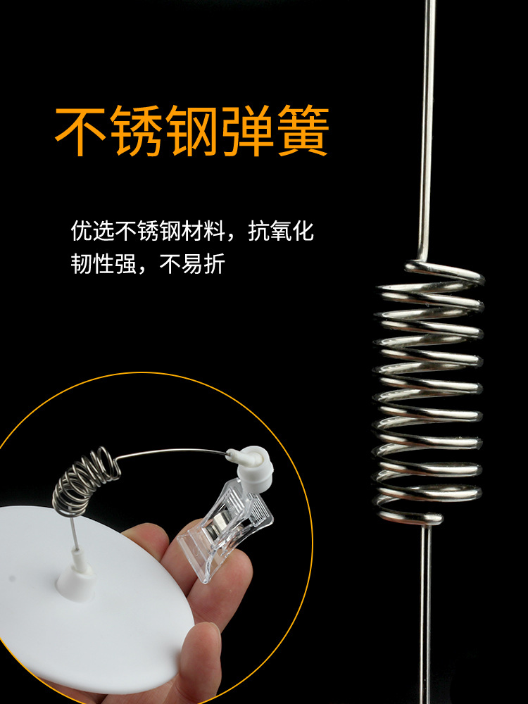 POP disc shake clamp, explosive label paper, transparent advertising clamp, desktop display, can stick disc crystal clamp, desktop special offer notice, rotating clamp base, store price tag, fixed support, store commodity price tag, decorative support Specification image