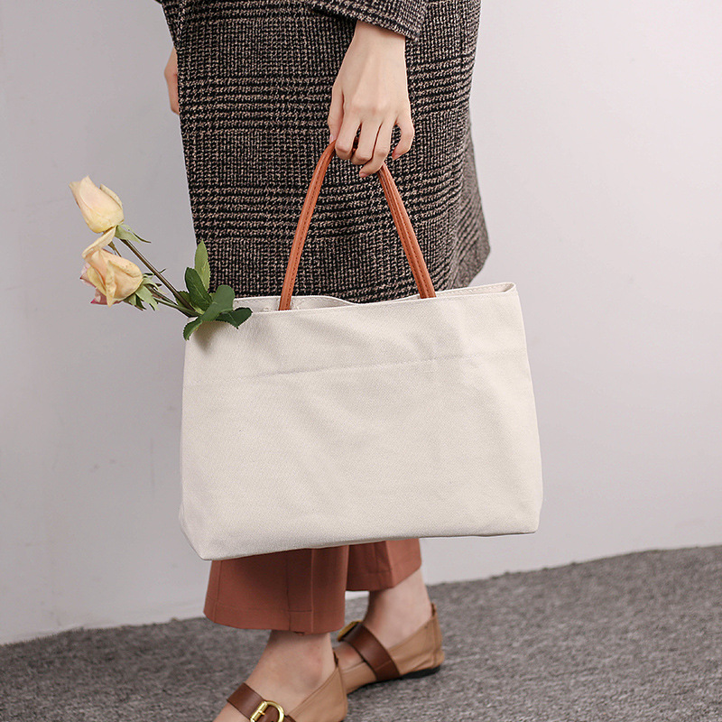 Cross-Border Canvas Bag In Ins Style, Large-Capacity Canvas Bag, Shopping Bag, Storage, Fashionable Crossbody, Simple Canvas Bag, Canvas Bag, Handbag, Simple Canvas Bag Specification drawing