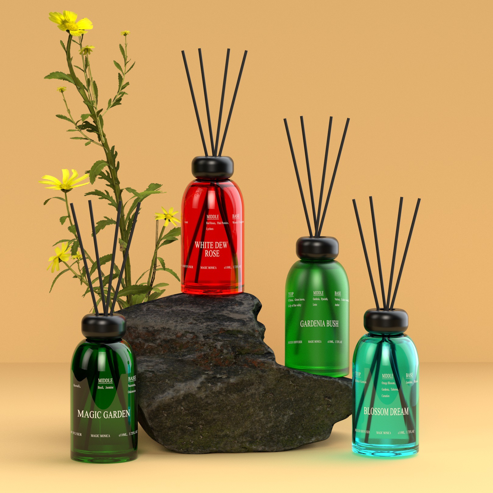 香薰机/车载香薰机/香薰机加湿器/火焰壁炉/自动香氛机产品图