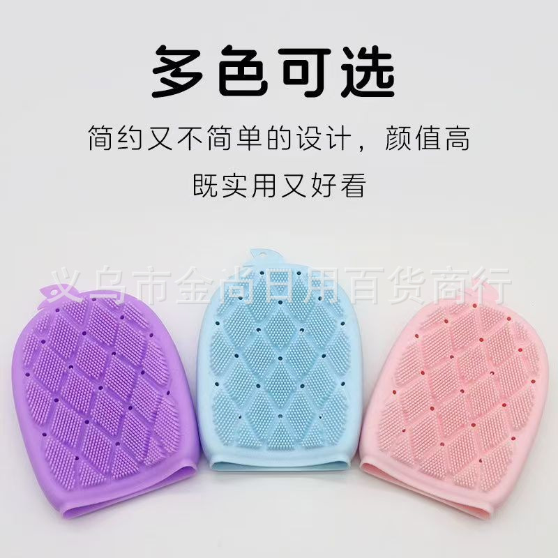 High appearance level silicone long-handled bath brush, double-sided soft bristle scrub massage brush, lazy back friction wonder, thickening body brush details Picture