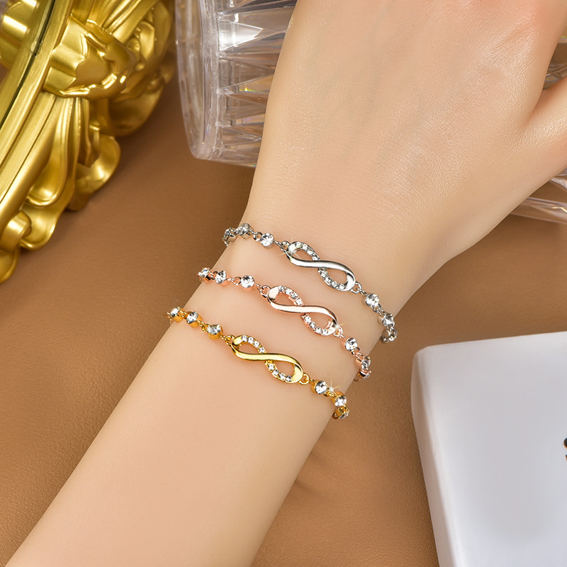 Infinite Love Eight-character cross-border bracelets, jewelry and chains, versatile jewelry, wechat business supply, one-piece consignment, wholesale of accessories details Picture