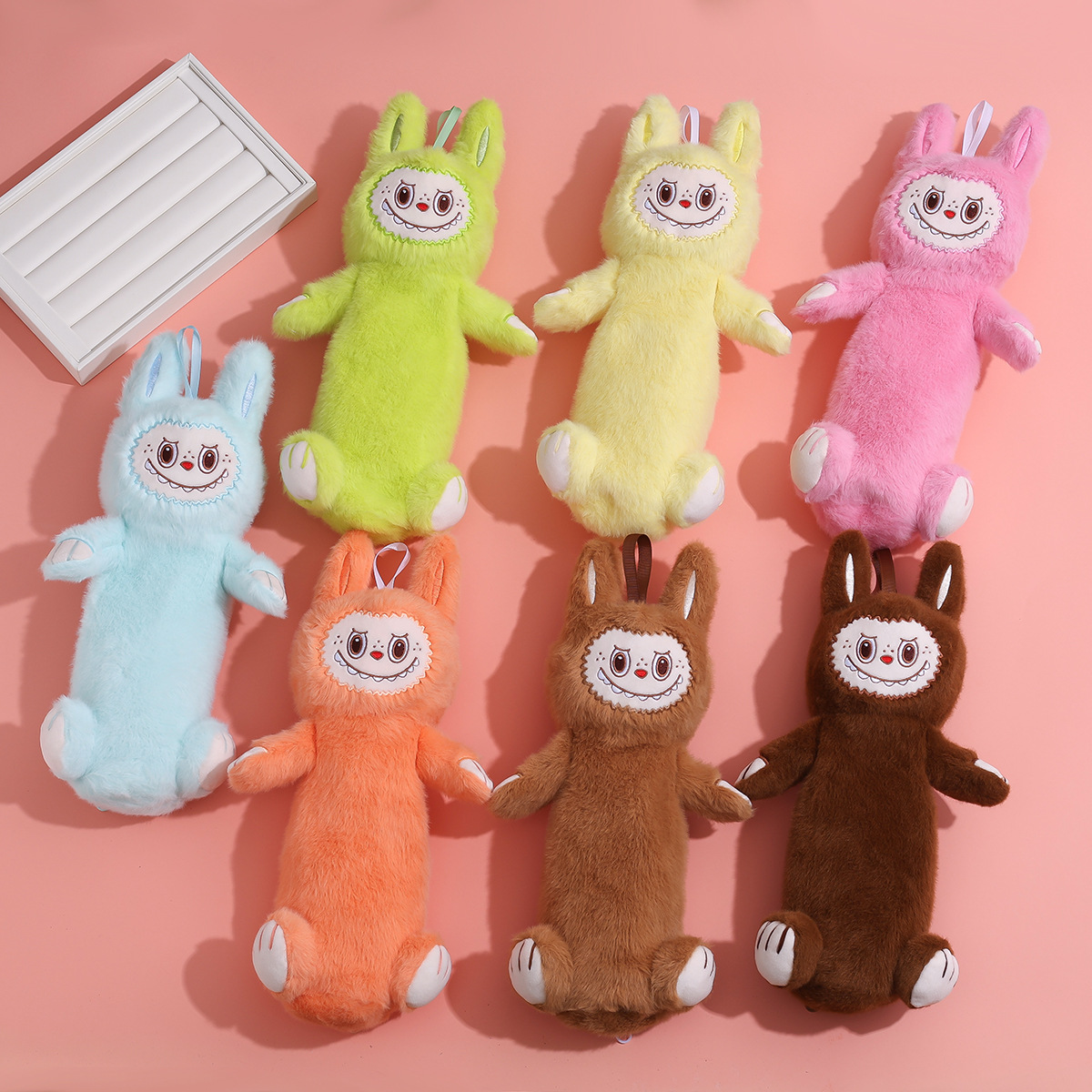 New plush pen case for primary and secondary school students, pencil cases, stationery bags, multi-functional large-capacity storage, plush pen case