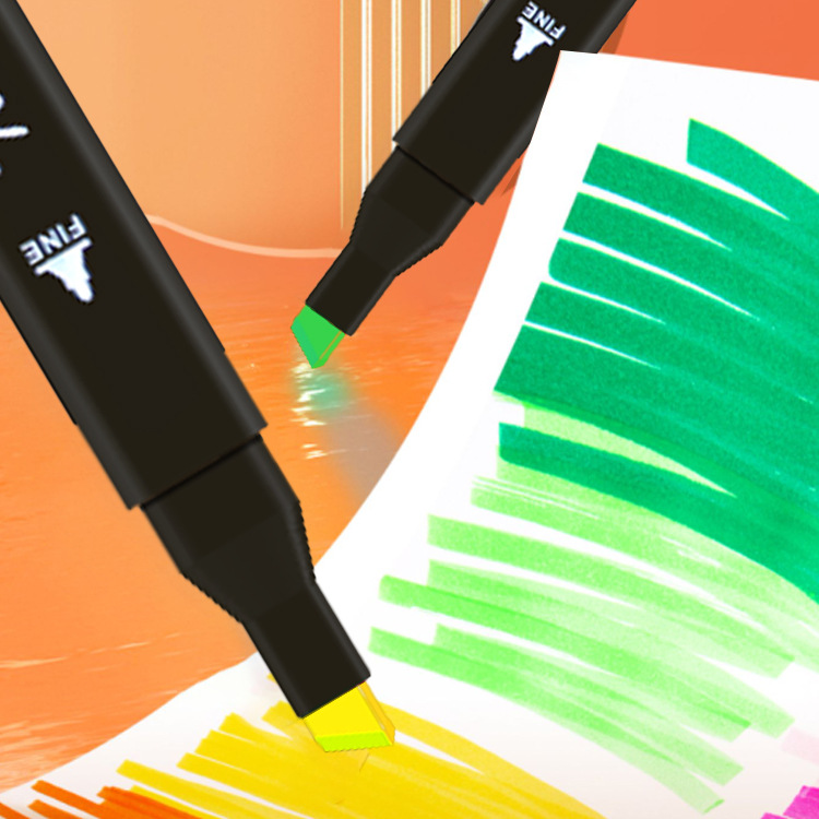 New student painting art supplies for 2023:36-color art marker pens, colored pens, children's double marker pens Item Picture