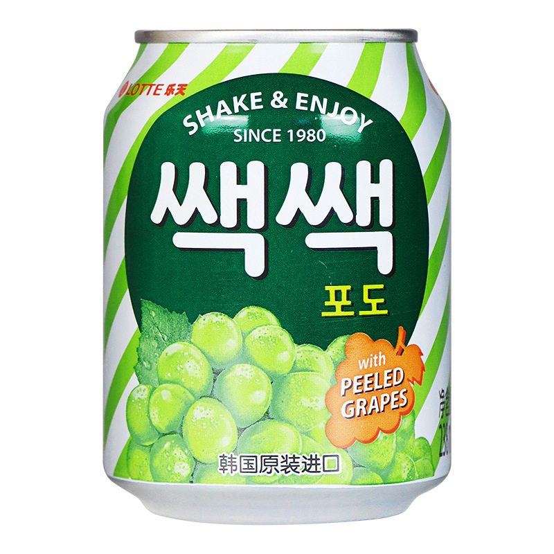 Korean original imported Lotte peach juice beverage 238ml*12 cans, pear juice, strawberry juice, popular fruit flesh juice Application Scenario