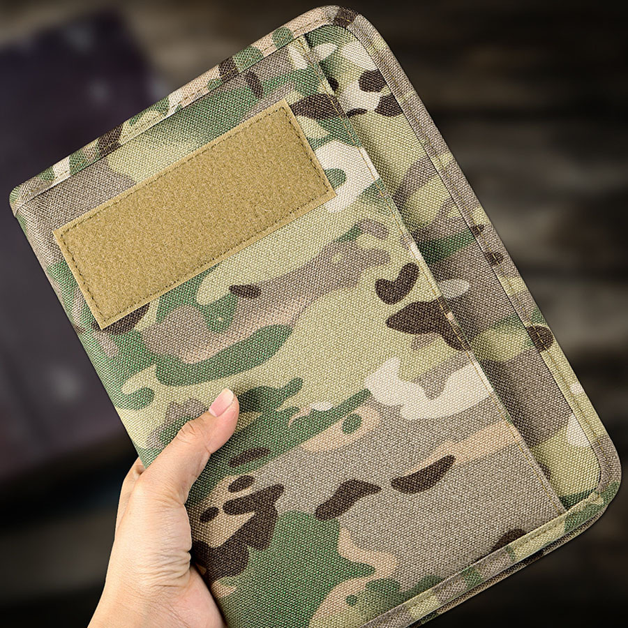 Cross-border tactical stationery, outdoor portable notebook, loose-leaf detachable A5 notebook camouflage protective case