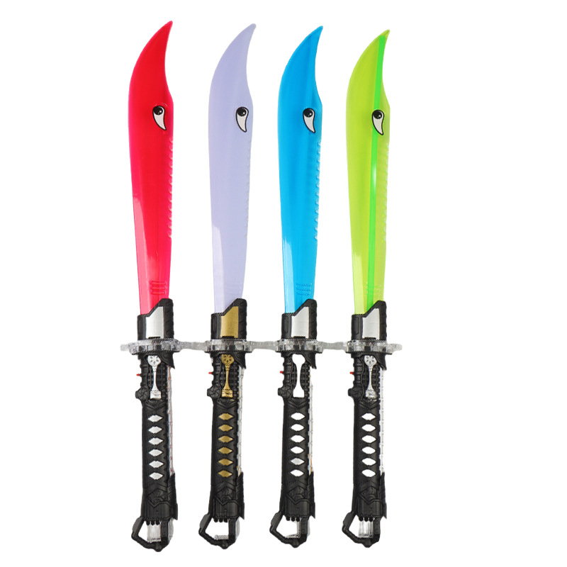 New luminous fishing toy set of Samurai Shark knife, children's magnetic cat fishing entertainment products, girls' fun toys Item Picture