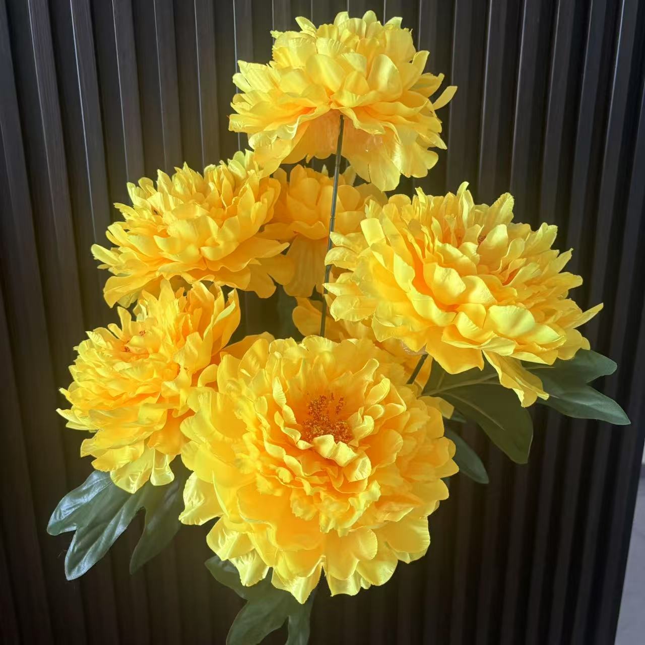 扫墓用花7头富贵牡丹花束花清明节上坟祭祀墓前摆放花菊仿真花详情图2