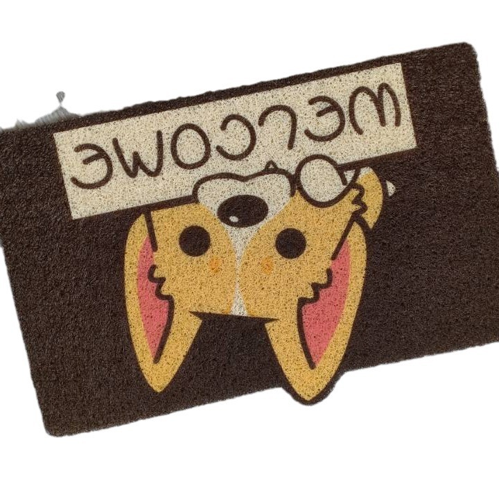 Brushed ring spray-painted pattern pet cat litter, children's cute shape, game, sand and mud scraping, floor mat, PVC floor mat Item Picture
