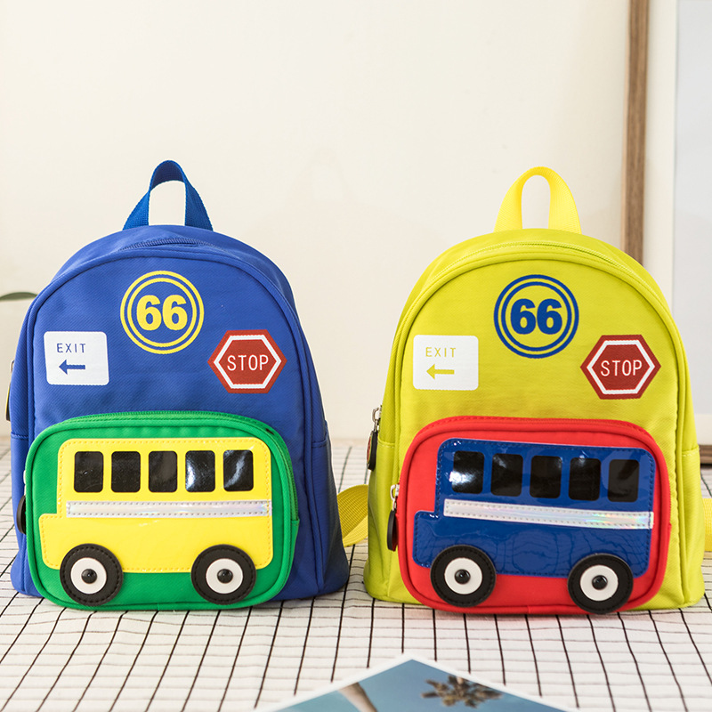幼儿园书包手提卡通背包儿童防水减负小汽车双肩包批发收纳便携