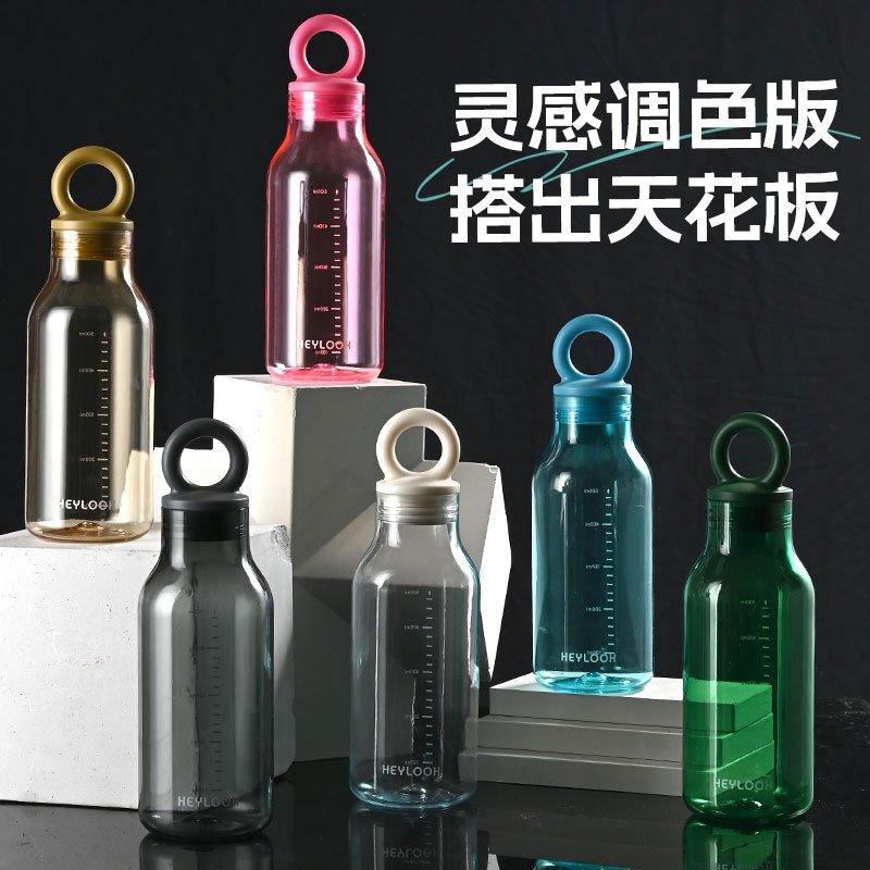 灵感调色版水瓶主体塑料杯瓶子装水容器透明杯