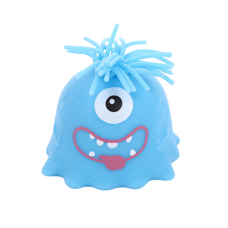 Creative, cute smiling, funny little monster, stress-relieving and venting ball, adult and children's hand-molded stress-relieving toys, pinching fun Item Picture