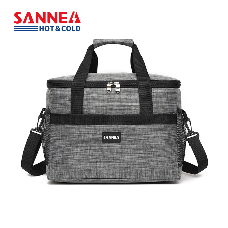 SANNE Cross-border Oxford cloth lunch box bags, hand-purified color takeout bags, outdoor picnic insulated and fresh-keeping bento ice packs details Picture