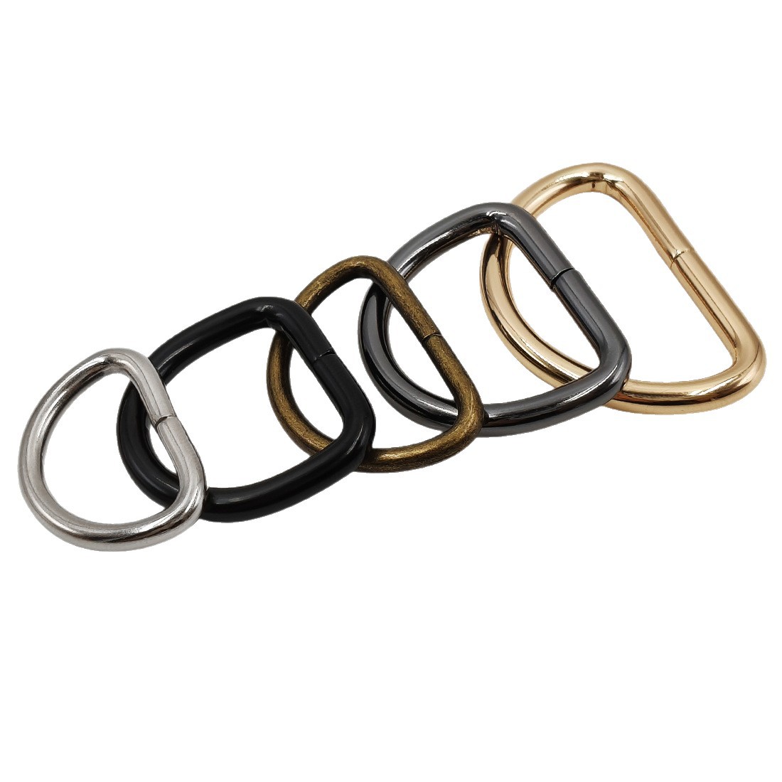 Clothing and luggage hardware D-buckle webbing bag accessories belt D-shaped ring buckle metal semi-circular D-shaped buckle D-shaped buckle Item Picture