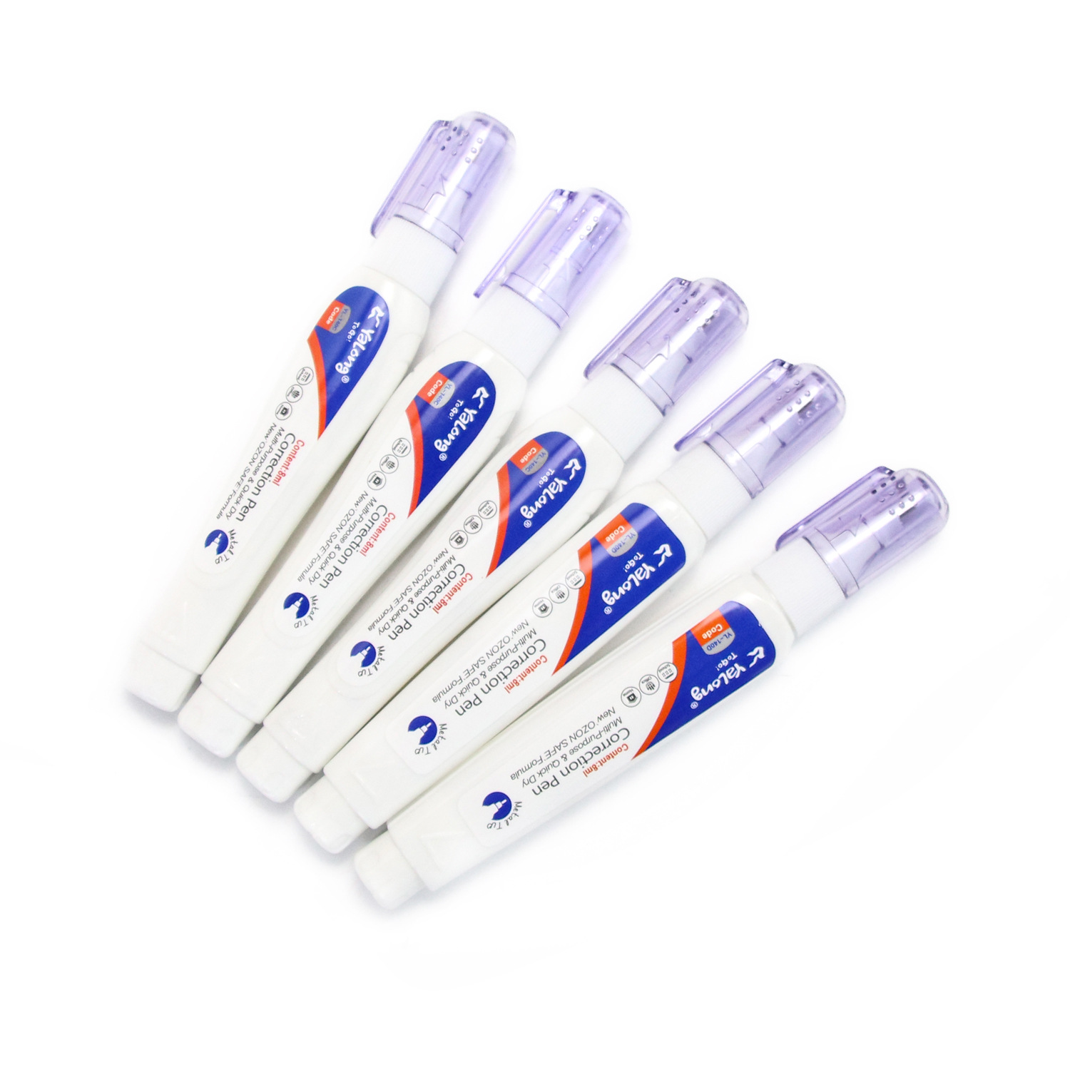 Yalong Cross-border Student New quick-drying smooth metal nib correction pen, non-toxic white student correction liquid Specification image