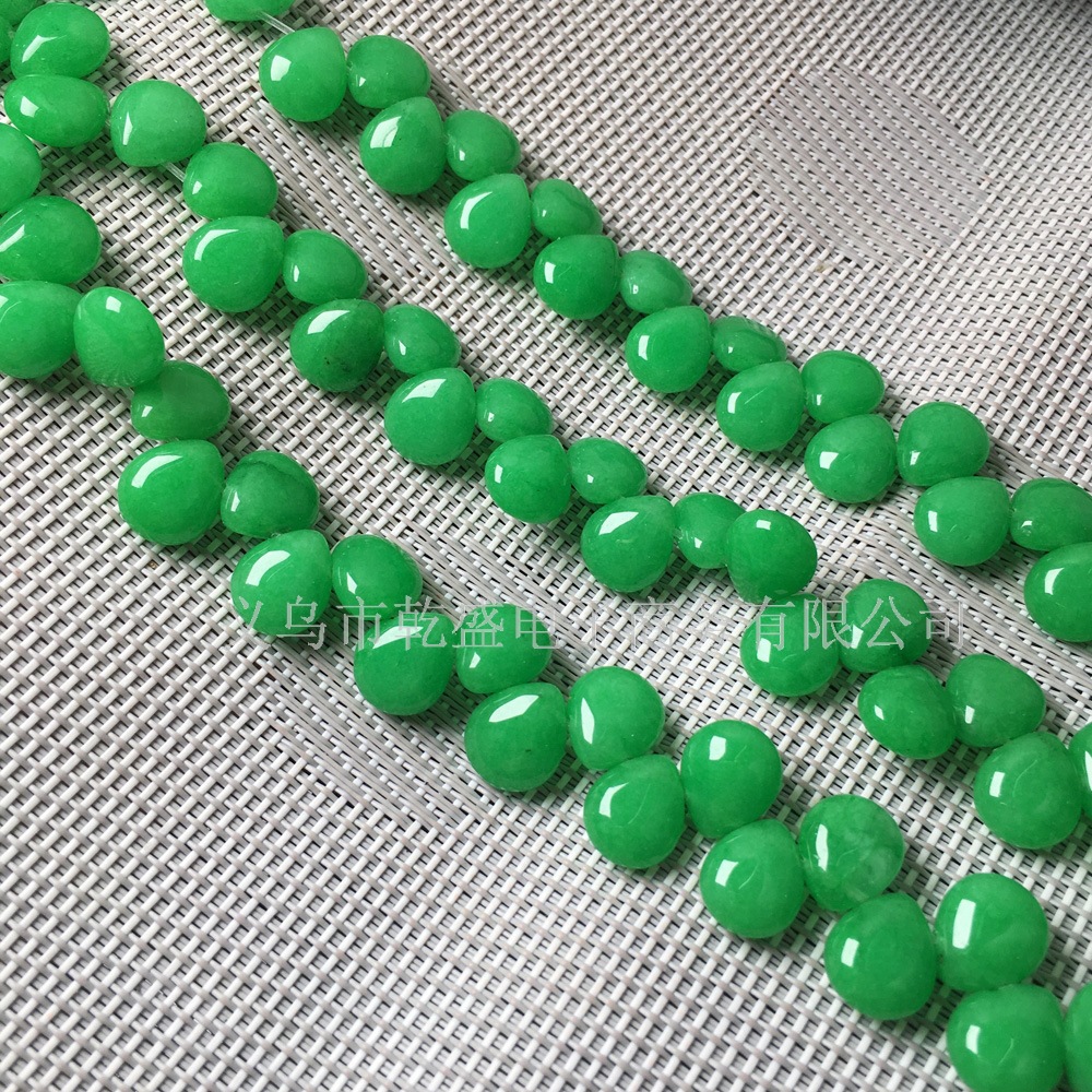 33 horizontal hole teardrop-shaped smooth semi-precious stone beads each, 20cm in length, loose beads, DIY jewelry semi-finished beads Specification image