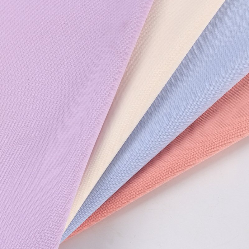 涤氨空气层布健康布现货吸湿弹力针织布运动校服面料