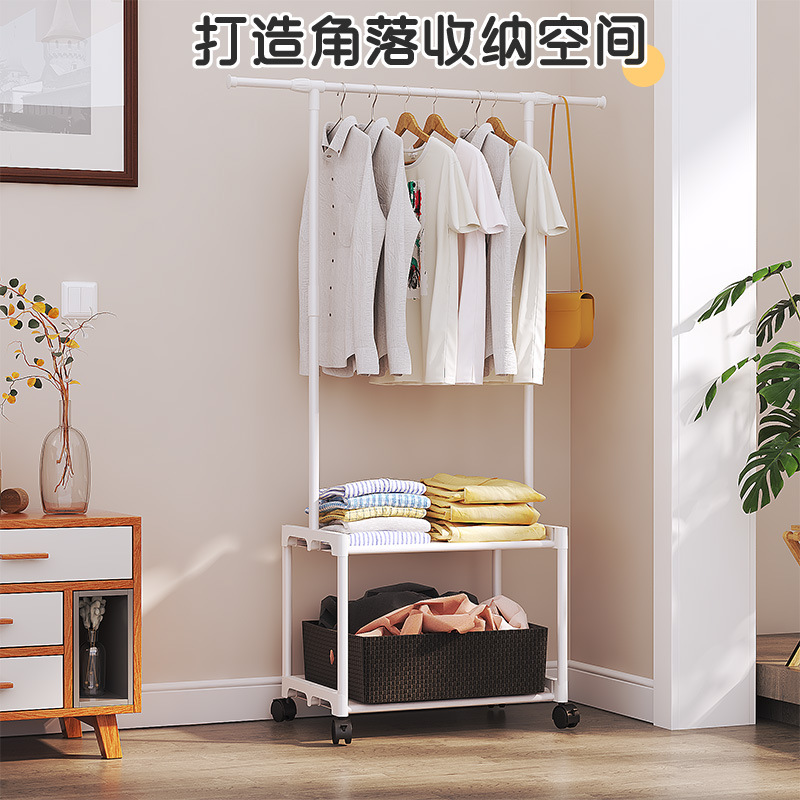东南亚 热卖简易多功能一体鞋帽架卧室收纳衣架晾衣架衣帽架晾衣杆产品图