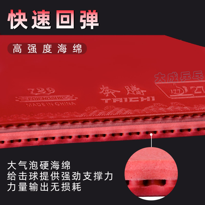 Friendship 729 Pentium Tai Chi Table Tennis Racket with gradient blue rubber, genuine professional grade reverse rubber sleeve rubber from the Mianyang Provincial Team Application Scenario